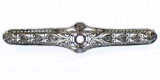 Platinum and Diamond Bar Brooch