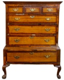 English Oak Chest on Chest