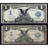 1899 $1 'Black Eagle' Silver Certificates VG/F