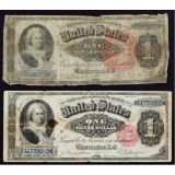 1886 and 1891 $1 Silver Certificates G/VG