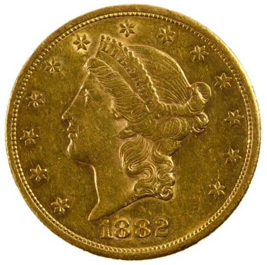 1882-S $20 Gold AU Details