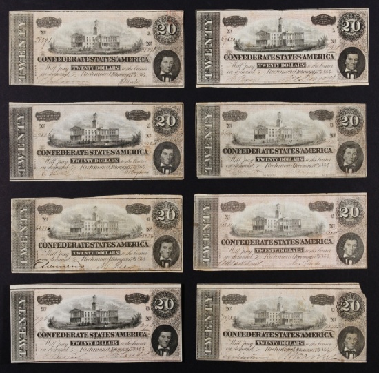 Confederate: 1864 $20 Assortment