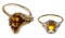 14k Gold and Citrine Rings