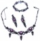 Sterling Silver and Purple Sapphire Jewelry Suite