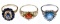 14k Gold and Semi-precious Gemstone Ring Assortment
