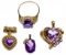 14k Gold and Amethyst Jewelry Assortment