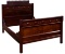 Eastlake Mahogany and Walnut Full Size Bed