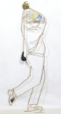 Curtis Jere (American, 1910-2008) 'Golfer' Metal Wall Hanging