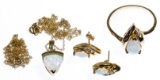 10k Gold, Opal and Diamond Jewelry Assortment