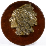 Native American Brass Wall Plaque