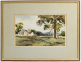 Bernard Corey (American, 1914-2000) 'The Farm' Watercolor