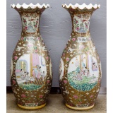 Asian Famille Rose Floor Vases