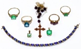 10k Gold and Semi-precious Gemstone Jewelry Assortment