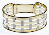 14k Bi-Color Gold Bangle Bracelet