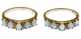 14k Gold, Opal and Diamond Rings