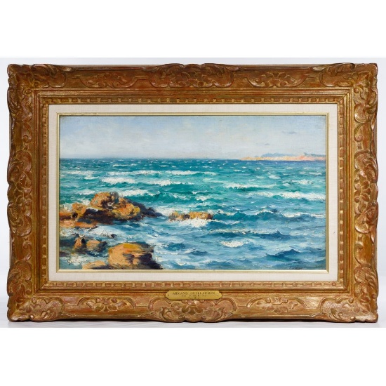 Jean-Baptiste Armand Guillaumin (French, 1841-1927) 'La Mer' Oil on Canvas
