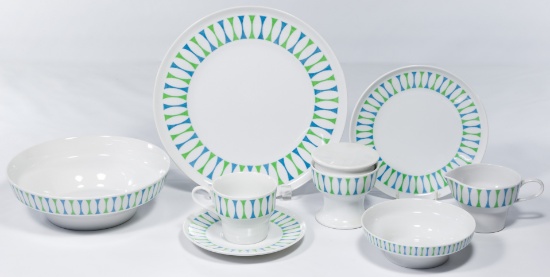 Paul McCobb for Jackson Internationale 'Eclipse Blue and Green' China Service