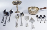 Sterling Silver, European Silver (830) and Silverplate Assortment