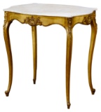 French Marble Top Lamp Table