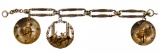 14k Gold Charms on Gold Filled Bracelet
