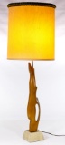 (Attributed to) Laurel Teak Driftwood-style Table Lamp