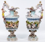 Meissen Style Porcelain Ewers