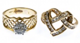 14k Gold and Diamond Rings