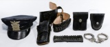 North Aurora Police Hat and Leather Accessory Assortment