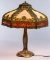 Moe Bridges Slag Glass Shade Table Lamp