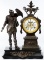Ansonia Figural Spelter Mantel Clock