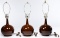 MCM Brown Glazed Ceramic Table Lamps