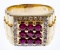 14k Gold, Ruby and Diamond Ring