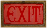 Etched Glass 'Exit' Theater Sign