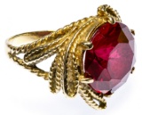 14k Gold and Ruby Ring