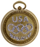 Longines 1984 Olympic 14k Gold Pocket Watch