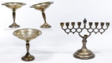 German (885) Silver Menorah