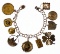 14k Gold Bracelet with Mixed Gold Charms