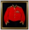 Decorative Framed Royal Marine Uniform Jacket and Medals