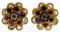 14k Gold and Semi-Precious Gemstone Pierced Earrings