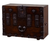 Chinese Wood and Wrought Iron Chest