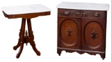 Eastlake and Empire Walnut and Marble Top Furniture Assortment