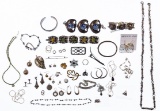 Robert Larin Brutalist Necklace, George Jensen Brooch and Sterling Silver Jewelry Assortment