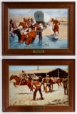 (After) Frederic Remington (American, 1861-1909) Porcelain Plaques for Franklin Mint