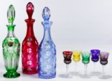 German Cut Crystal Decanters and Cordials