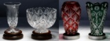 Waterford and Cut to Clear Vase Assortment