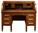 Oak Roll-Top Desk by A H Revell & Co, Chicago