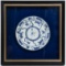 Chinese Blue and White Plate in Shadowbox