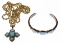 14k Gold and Gemstone Necklace and Bracelet