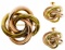 14k Rose and Yellow Gold Earring and Brooch Collection