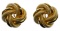 18k Gold Knot Pierced Earrings